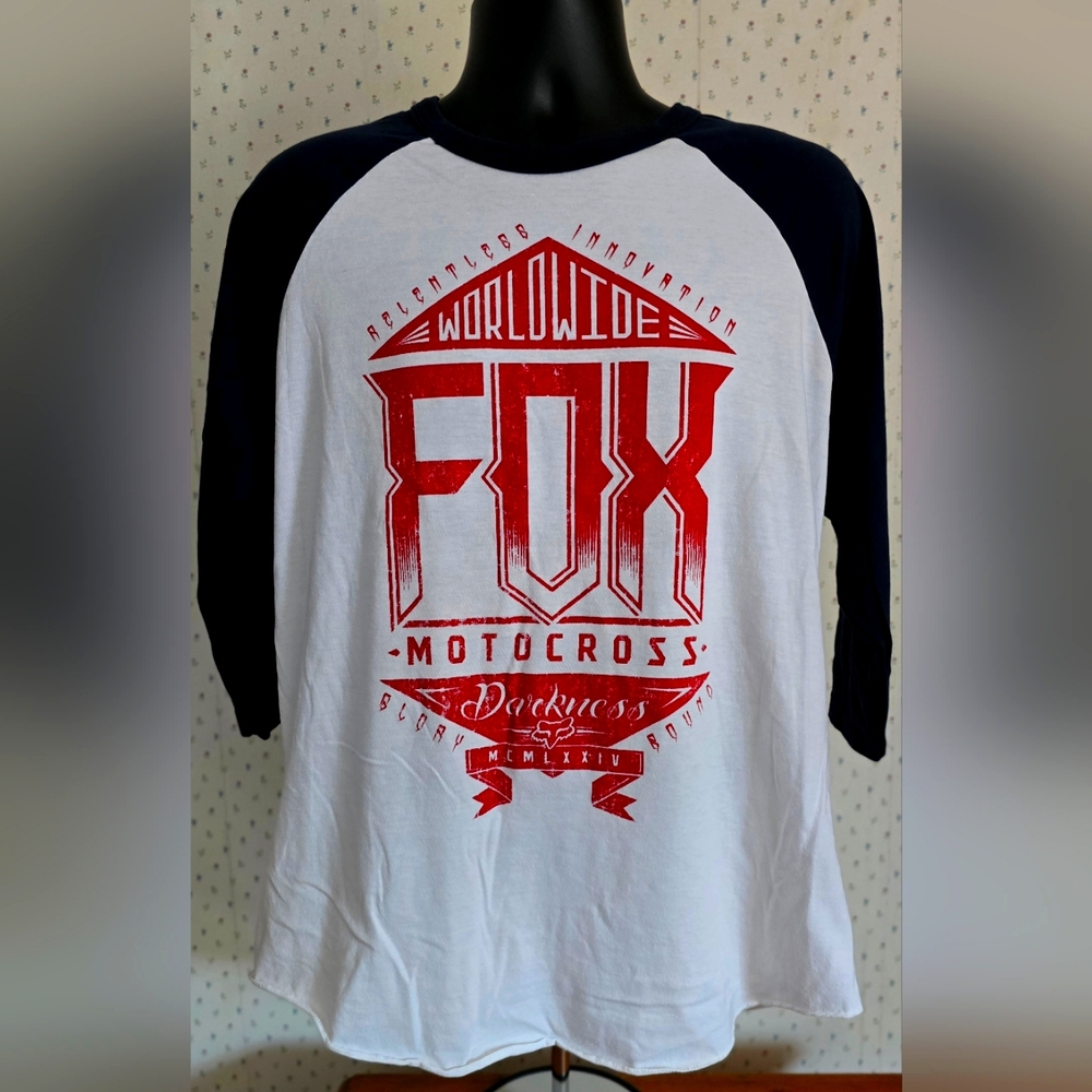 Men's Foxx Racing 1/4 length Long sleeve Shirt; Sz XL ; Pre Owned